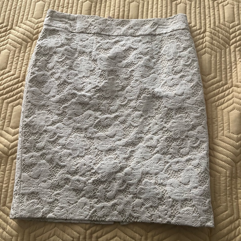 Cynthia Rowley Lace Pencil Skirt - Cream